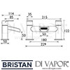 Bristan Glide Waterfall Bath Filler Dimensions